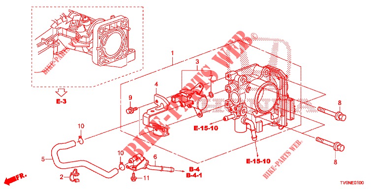 DROSSELKLAPPENGEHAEUSE (1.4L) für Honda CIVIC 1.4 ELEGANCE 5 Türen 6 gang-Schaltgetriebe 2016