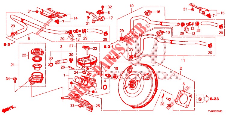 HAUPTBREMSZYLINDER/MASTER POWER (LH) für Honda CIVIC 1.4 ELEGANCE 5 Türen 6 gang-Schaltgetriebe 2016