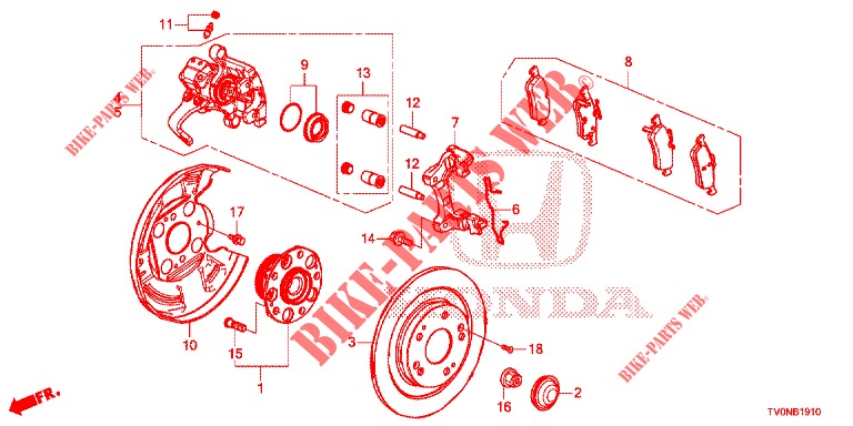 HINTERRAD BREMSTROMMEL  für Honda CIVIC 1.4 ELEGANCE 5 Türen 6 gang-Schaltgetriebe 2016