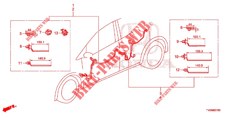 KABELBAUM (6) für Honda CIVIC 1.4 ELEGANCE 5 Türen 6 gang-Schaltgetriebe 2016