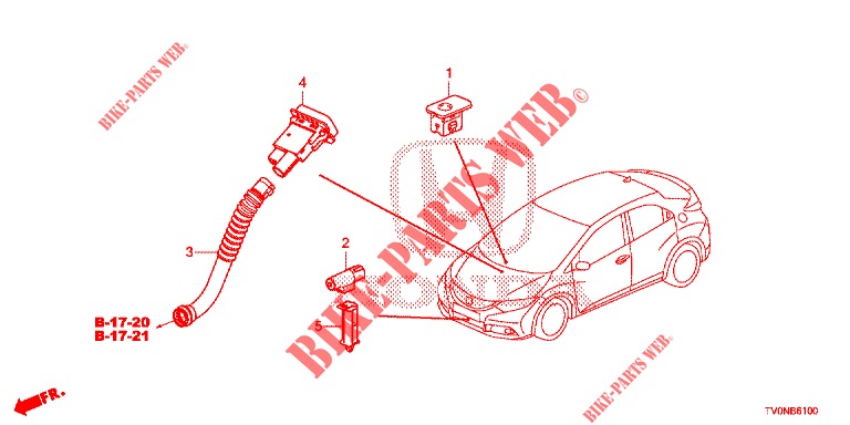 KLIMAANLAGE (CAPTEUR) für Honda CIVIC 1.4 ELEGANCE 5 Türen 6 gang-Schaltgetriebe 2016
