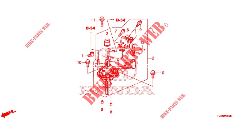 SCHALTHEBEL(MT)  für Honda CIVIC 1.4 ELEGANCE 5 Türen 6 gang-Schaltgetriebe 2016