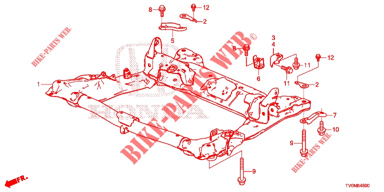 VORDERER HILFSRAHMEN  für Honda CIVIC 1.4 ELEGANCE 5 Türen 6 gang-Schaltgetriebe 2016