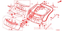HECKKLAPPENPLATTE(2D)  für Honda CIVIC 1.4 S 5 Türen 6 gang-Schaltgetriebe 2016