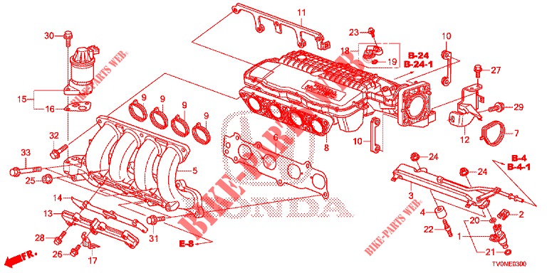 ANSAUGKRUEMMER (1.4L) für Honda CIVIC 1.4 S 5 Türen 6 gang-Schaltgetriebe 2016