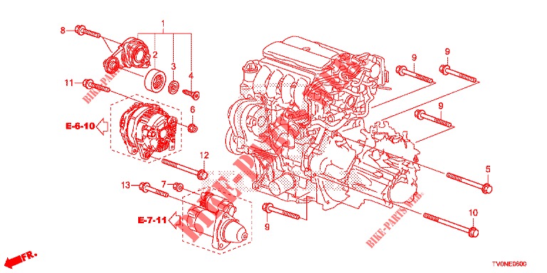 AUTOMATISCHE SPANNVORRICHTUNG (1.4L) für Honda CIVIC 1.4 S 5 Türen 6 gang-Schaltgetriebe 2016