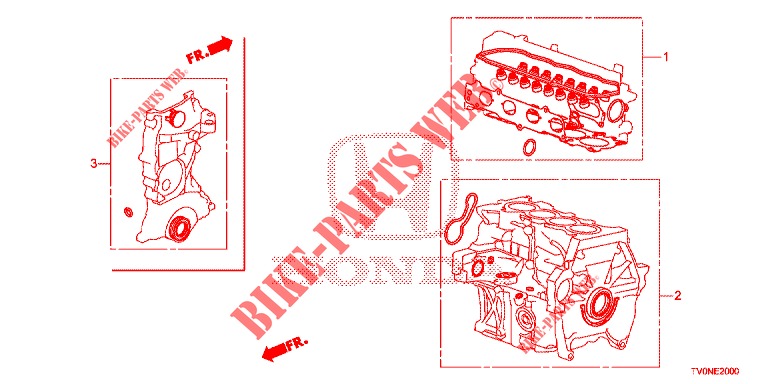 DICHTUNG SATZ/ GETRIEBE KOMPL. (1.4L) für Honda CIVIC 1.4 S 5 Türen 6 gang-Schaltgetriebe 2016