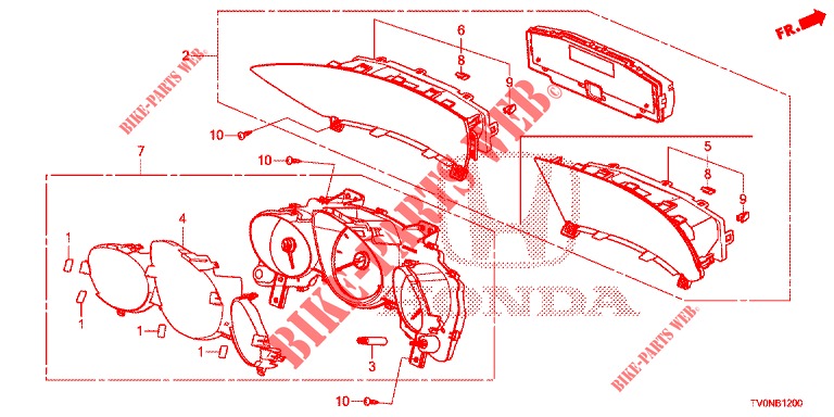 DREHZAHLMESSER  für Honda CIVIC 1.4 S 5 Türen 6 gang-Schaltgetriebe 2016
