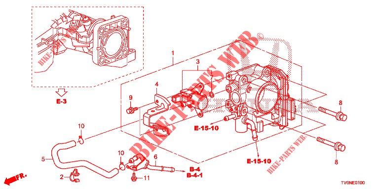 DROSSELKLAPPENGEHAEUSE (1.4L) für Honda CIVIC 1.4 S 5 Türen 6 gang-Schaltgetriebe 2016