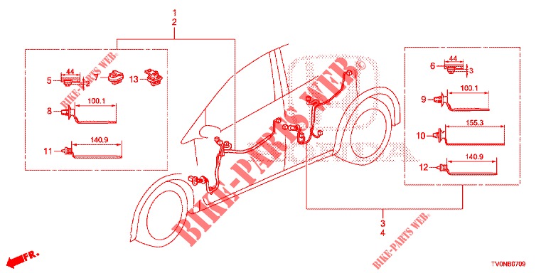 KABELBAUM (6) für Honda CIVIC 1.4 S 5 Türen 6 gang-Schaltgetriebe 2016