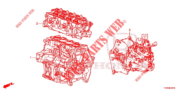 MOTOREINHEIT/GETRIEBE KOMPL. (1.4L) für Honda CIVIC 1.4 S 5 Türen 6 gang-Schaltgetriebe 2016