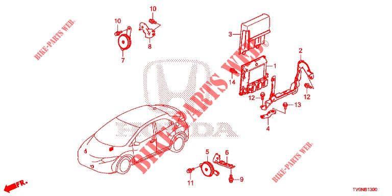 STEUERGERAT (COMPARTIMENT MOTEUR) (1) für Honda CIVIC 1.4 S 5 Türen 6 gang-Schaltgetriebe 2016