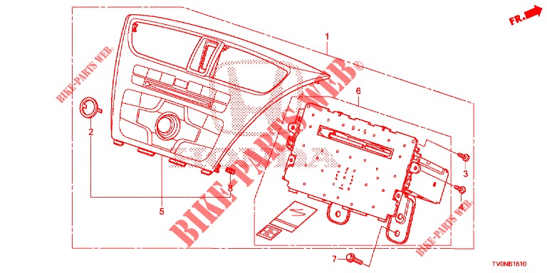 AUDIOEINHEIT (1) für Honda CIVIC DIESEL 1.6 EXECUTIVE NAVI EDITION X 5 Türen 6 gang-Schaltgetriebe 2016