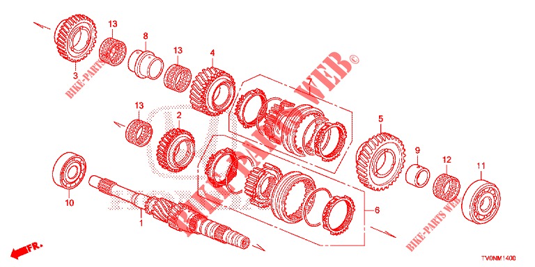 HAUPTWELLE (DIESEL) für Honda CIVIC DIESEL 1.6 EXECUTIVE NAVI EDITION X 5 Türen 6 gang-Schaltgetriebe 2016