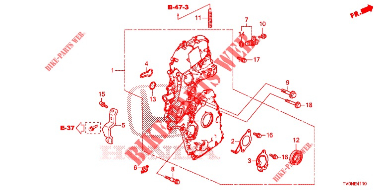 KETTENGEHAEUSE (DIESEL) für Honda CIVIC DIESEL 1.6 EXECUTIVE NAVI EDITION X 5 Türen 6 gang-Schaltgetriebe 2016