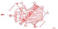 GUMMITUELLE (INFERIEUR) für Honda CIVIC DIESEL 1.6 INNOVA NAVI 5 Türen 6 gang-Schaltgetriebe 2016