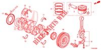 KURBELWELLE/KOLBEN (DIESEL) für Honda CIVIC DIESEL 1.6 INNOVA NAVI 5 Türen 6 gang-Schaltgetriebe 2016
