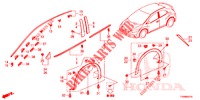 ZIERLEISTE/SCHUTZ  für Honda CIVIC DIESEL 1.6 INNOVA NAVI 5 Türen 6 gang-Schaltgetriebe 2016