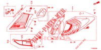 HECKLEUCHTE/KENNZEICHENBELEUCHTUNG (PGM FI)  für Honda CIVIC DIESEL 1.6 LIFSTYLE 5 Türen 6 gang-Schaltgetriebe 2016