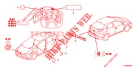 EMBLEME/WARNETIKETTEN  für Honda CIVIC 1.8 COMFORT 5 Türen 5 gang automatikgetriebe 2016
