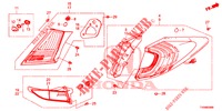 HECKLEUCHTE/KENNZEICHENBELEUCHTUNG (PGM FI)  für Honda CIVIC 1.8 ELEGANCE 5 Türen 5 gang automatikgetriebe 2016