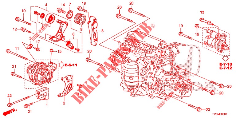 AUTOMATISCHE SPANNVORRICHTUNG (1.8L) für Honda CIVIC 1.8 ELEGANCE 5 Türen 5 gang automatikgetriebe 2016