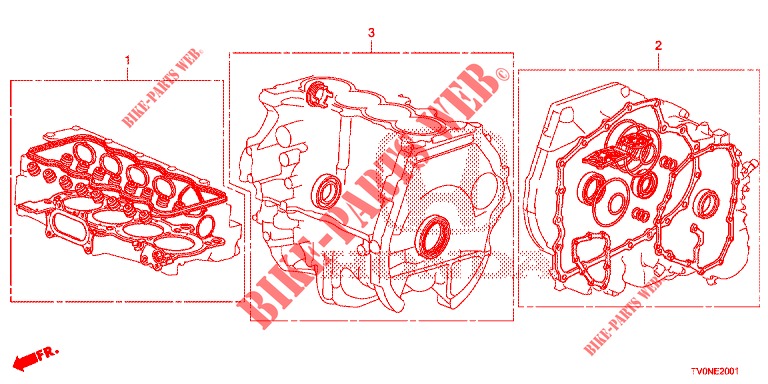 DICHTUNG SATZ/ GETRIEBE KOMPL. (1.8L) für Honda CIVIC 1.8 ELEGANCE 5 Türen 5 gang automatikgetriebe 2016