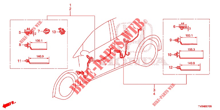 KABELBAUM (6) für Honda CIVIC 1.8 ELEGANCE 5 Türen 5 gang automatikgetriebe 2016