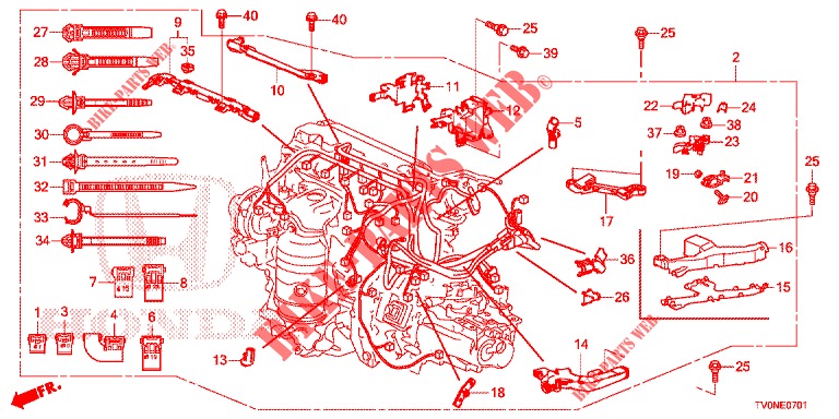 MOTORKABELBAUM (1.8L) für Honda CIVIC 1.8 ELEGANCE 5 Türen 5 gang automatikgetriebe 2016