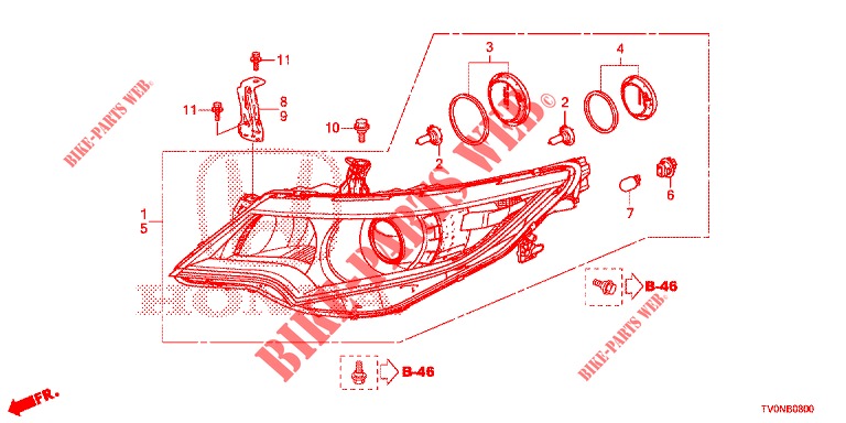 SCHEINWERFER  für Honda CIVIC 1.8 ELEGANCE 5 Türen 5 gang automatikgetriebe 2016