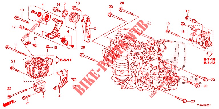 AUTOMATISCHE SPANNVORRICHTUNG (1.8L) für Honda CIVIC 1.8 EXECUTIVE 5 Türen 6 gang-Schaltgetriebe 2016