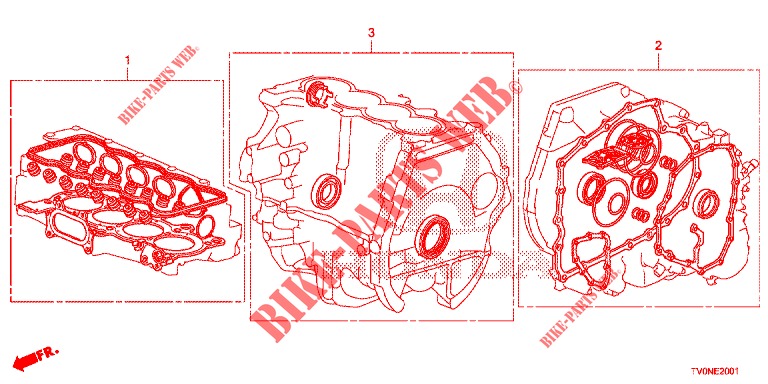 DICHTUNG SATZ/ GETRIEBE KOMPL. (1.8L) für Honda CIVIC 1.8 EXECUTIVE 5 Türen 6 gang-Schaltgetriebe 2016