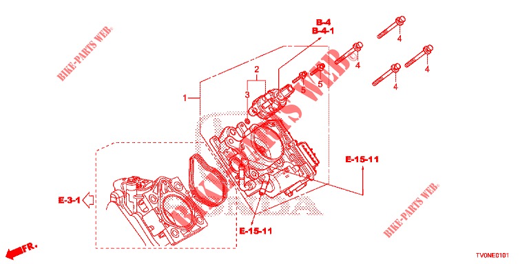 DROSSELKLAPPENGEHAEUSE (1.8L) für Honda CIVIC 1.8 EXECUTIVE 5 Türen 6 gang-Schaltgetriebe 2016