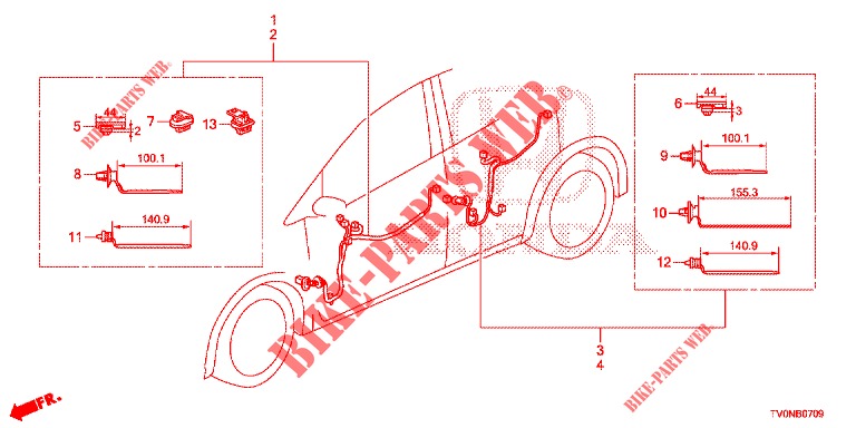 KABELBAUM (6) für Honda CIVIC 1.8 EXECUTIVE 5 Türen 6 gang-Schaltgetriebe 2016