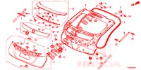 HECKKLAPPENPLATTE(2D)  für Honda CIVIC 1.8 EXECUTIVE 5 Türen 6 gang-Schaltgetriebe 2016