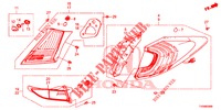 HECKLEUCHTE/KENNZEICHENBELEUCHTUNG (PGM FI)  für Honda CIVIC 1.8 LIFESTYLE 5 Türen 6 gang-Schaltgetriebe 2016