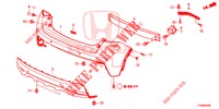 HINTERER STOSSFAENGER  für Honda CIVIC 1.8 S 5 Türen 6 gang-Schaltgetriebe 2016