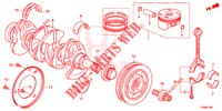 KURBELWELLE/KOLBEN (1.8L) für Honda CIVIC 1.8 S 5 Türen 6 gang-Schaltgetriebe 2016
