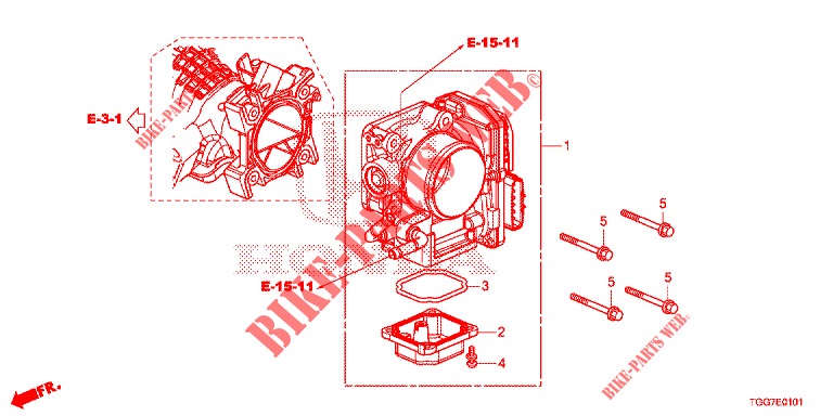 DROSSELKLAPPENGEHAEUSE (1.5L) für Honda CIVIC 1.5 PRESTIGE 5 Türen 6 gang-Schaltgetriebe 2017