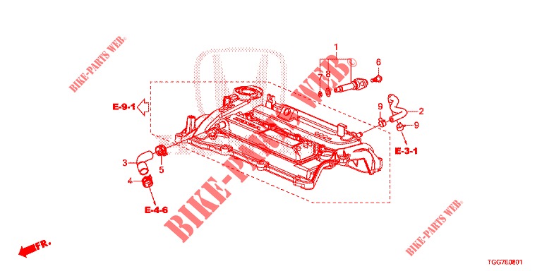 ENTLUEFTUNGSROHR (1.5L) für Honda CIVIC 1.5 PRESTIGE 5 Türen 6 gang-Schaltgetriebe 2017
