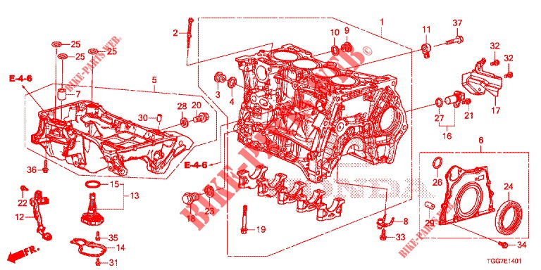 ZYLINDERBLOCK/OELWANNE (1.5L) für Honda CIVIC 1.5 PRESTIGE 5 Türen 6 gang-Schaltgetriebe 2017