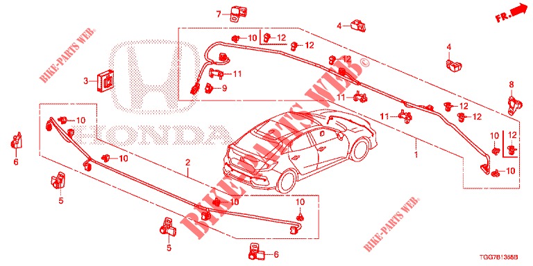 EINPARKSENSOR  für Honda CIVIC  1.5 PRESTIGE 5 Türen vollautomatische 2017