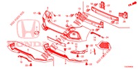 HINTERER STOSSFAENGER  für Honda CIVIC 1.5 SPORT 5 Türen 6 gang-Schaltgetriebe 2017