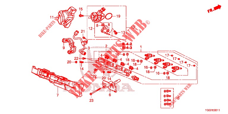 KRAFTSTOFFEINSPRITZUNG (1.5L) für Honda CIVIC 1.5 SPORT PLUS 5 Türen 6 gang-Schaltgetriebe 2017