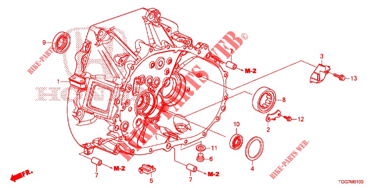 KUPPLUNGSGEHAEUSE  für Honda CIVIC 1.5 SPORT PLUS 5 Türen 6 gang-Schaltgetriebe 2017