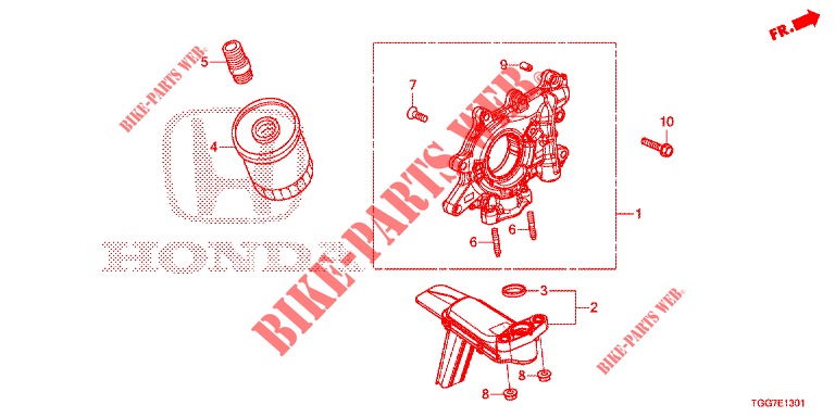 OELPUMPE (1.5L) für Honda CIVIC 1.5 SPORT PLUS 5 Türen 6 gang-Schaltgetriebe 2017