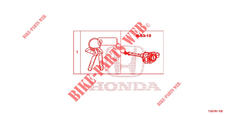SCHLOSSZYLINDER (INTELLIGENT) für Honda CIVIC 1.5 SPORT PLUS 5 Türen 6 gang-Schaltgetriebe 2017