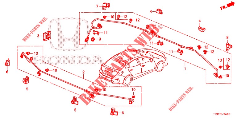 EINPARKSENSOR  für Honda CIVIC  1.5 SPORT PLUS 5 Türen vollautomatische 2017