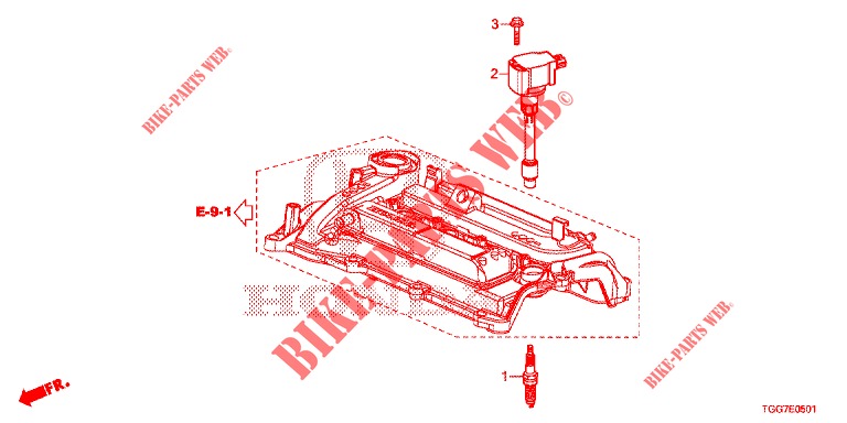 STOPFEN, OBERE SPULE/STOEPSEL (1.5L) für Honda CIVIC  1.5 SPORT PLUS 5 Türen vollautomatische 2017