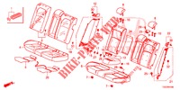 RUECKSITZ/SITZGURT,(2D)  für Honda CIVIC  1.0 S 5 Türen 6 gang-Schaltgetriebe 2018